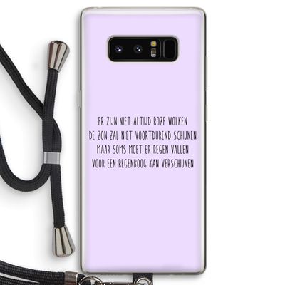 Regenboog: Samsung Galaxy Note 8 Transparant Hoesje met koord