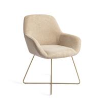 Jesper Home Eetkamerstoel 'Kushi' Cross Gold, kleur Desert Dunes
