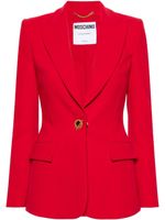 Moschino toggle-fastening single-breasted blazer - Rouge