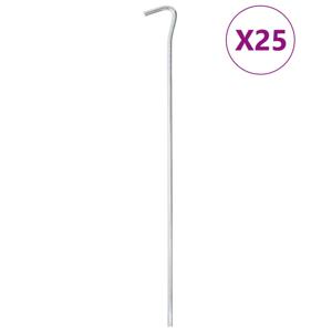 VidaXL Tentharingen 25 st ø7 mm 30 cm gegalvaniseerd staal