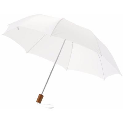 Paraplu Opvouwbaar - klein - wit - polyester - 35 x D93 cm - compact model