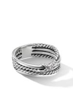 David Yurman bague X Crossover en argent sterling sertie de diamants