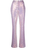 ROTATE BIRGER CHRISTENSEN pantalon orné de sequins à taille haute - Rose - thumbnail