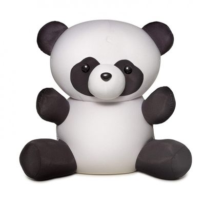 Cuddlebug knuffelkussen Panda 33 x 20 cm zwart/wit