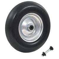 VidaXL Kruiwagenwiel met as 4,00-8 390 mm massief pu VidaXL Kruiwagenwiel met as 4,00-8 390 mm massief pu