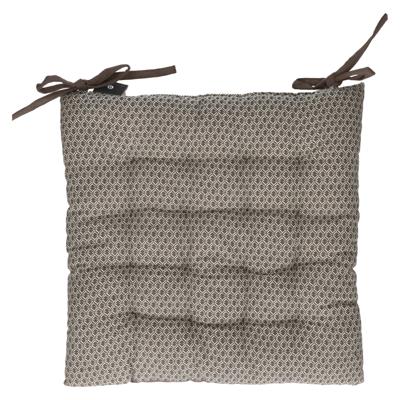 Atmosphera Stoelkussen - donkergrijs - katoen - 36 x 36 x 4 cm - wicker zitkussen