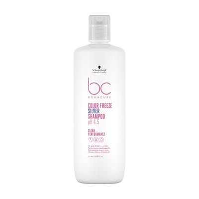 Schwarzkopf BonaCure Clean Performance Color Freeze Silver Shampoo pH 4.5 1000ml | Voor Shampoo Zonder Siliconen