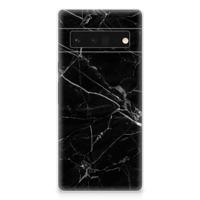 Google Pixel 6 Pro | TPU | Siliconen hoesje | Marmer Zwart - Origineel Cadeau Vader