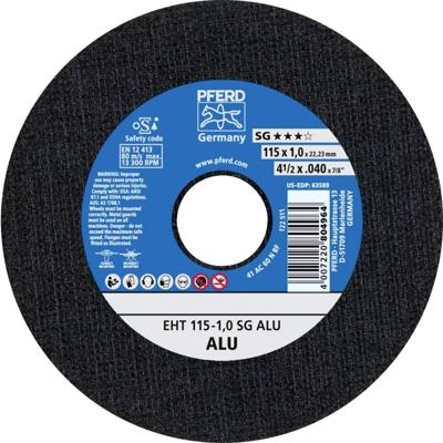 PFERD TOOLS EHT 115-1,0 SG ALU 61340415 Doorslijpschijf recht 115 mm 25 stuk(s) Aluminium, Non-ferrometaal