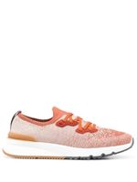 Brunello Cucinelli baskets à effet moucheté - Orange