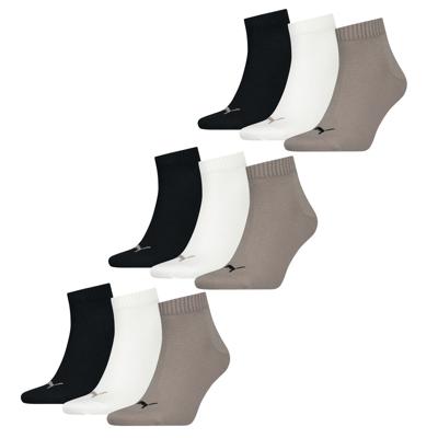 Puma Quartersokken Plain 9-pack Pine Bark Combo-39/42