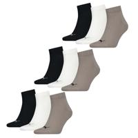 Puma Quartersokken Plain 9-pack Pine Bark Combo-39/42