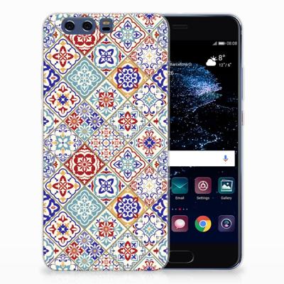 Huawei P10 Plus | TPU | Siliconen hoesje | Tiles Color Huawei P10 Plus | TPU | Siliconen hoesje | Tiles Color