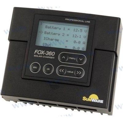 SUN13800360 - FOX-360 20A LCD 12V LAADREGELAAR