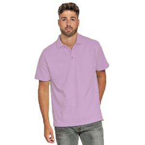 Heren basic poloshirt - lila paars - korte mouw - katoen