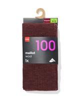 HEMA Dames maillot 100denier wol bordeauxrood (bordeauxrood)