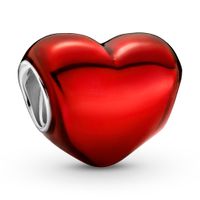 Pandora 799291C02 Bedel Metallic Red Heart zilver