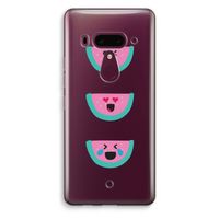 Smiley watermeloen: HTC U12+ Transparant Hoesje