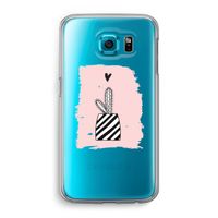 Zwart-wit cactus: Samsung Galaxy S6 Transparant Hoesje Zwart-wit cactus: Samsung Galaxy S6 Transparant Hoesje