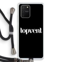 Topvent Zwart: Samsung Galaxy S10 Lite Transparant Hoesje met koord