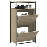 VidaXL Schoenenkast 60x34x112 cm bewerkt hout sonoma eikenkleurig