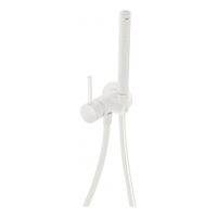 Bidetkraan met handdouche Tres Max | Opbouw | Mengkraan | 1-hendel | Rond | Wit mat