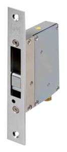 Effeff 310KL Elektrische inbouw schuifdeuropener type 310 | spanningsloos ontgrendeld | sluitplaat 112 KL verzinkt | 24V= | DIN links en DIN rechts. -