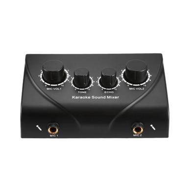 Karaoke sound mixer professionele audio systeem draagbare mini digitale audio geluid karaoke machine ECHO mixer systeem