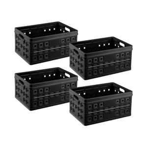 Square vouwkrat 46L zwart - Set van 4