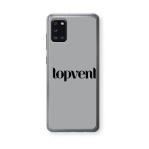 Topvent Grijs Zwart: Samsung Galaxy A31 Transparant Hoesje