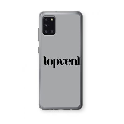 Topvent Grijs Zwart: Samsung Galaxy A31 Transparant Hoesje