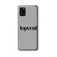 Topvent Grijs Zwart: Samsung Galaxy A31 Transparant Hoesje Topvent Grijs Zwart: Samsung Galaxy A31 Transparant Hoesje