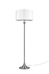 Trio Moderne schemerlamp Sabia RVS met wit 415700307