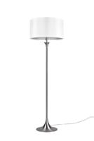 Trio Moderne schemerlamp Sabia RVS met wit 415700307