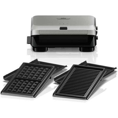 Grill - BRAUN - Sandwich Maker 5 SM5005 - 800 W - Roestvrij staal / Zwart