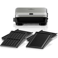 Grill - BRAUN - Sandwich Maker 5 SM5005 - 800 W - Roestvrij staal / Zwart