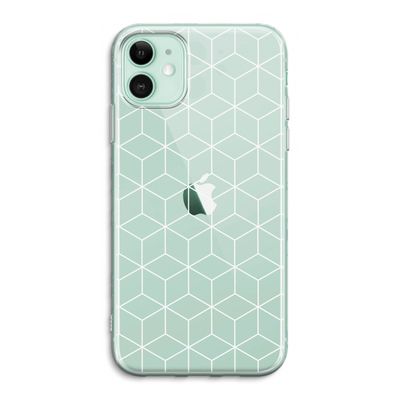 Zwart-witte kubussen: iPhone 11 Transparant Hoesje