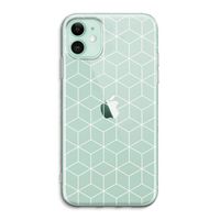 Zwart-witte kubussen: iPhone 11 Transparant Hoesje