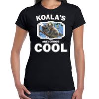 T-shirt koalas are serious cool zwart dames - koalaberen/ koala beer shirt