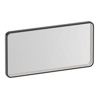 Brauer Sapphire Spiegel - Rechthoekig met Afgeronde Hoeken - 80 cm - met Gunmetal Frame - met Directe LED-Verlichting - Dimbaar en met Kleurfunctie - met Afstandsbediening