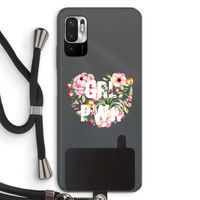 GRL PWR Flower: Xiaomi Redmi Note 10 5G Transparant Hoesje met koord
