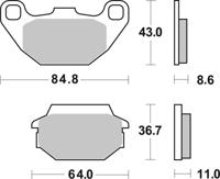BREMBO Remblokken, voor de moto, Scooter Gesinterd Metaal 07022XS