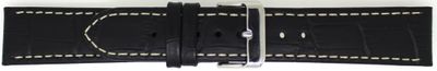 Horlogeband Universeel 808.01.18 Leder Zwart 18mm
