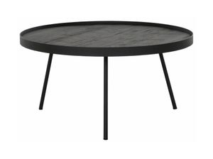 DTP Home Salontafel 'Saturnus' Teakhout, 60cm, kleur Zwart