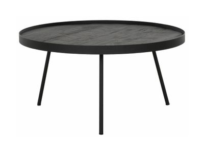 DTP Home Salontafel 'Saturnus' Teakhout, 60cm, kleur Zwart
