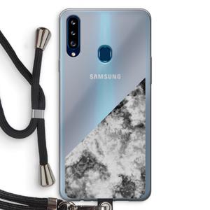 Onweer: Samsung Galaxy A20s Transparant Hoesje met koord