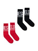 Diesel Kids lot de deux paires de chaussettes Skm-Zraybipack - Noir - thumbnail