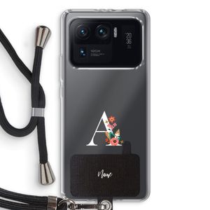 Pink Bouquet: Xiaomi Mi 11 Ultra Transparant Hoesje met koord