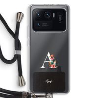 Pink Bouquet: Xiaomi Mi 11 Ultra Transparant Hoesje met koord