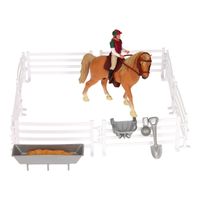 Kids Globe Globe Globe Speelset Paard, Ruiter met Accessoires, 1:24 - thumbnail